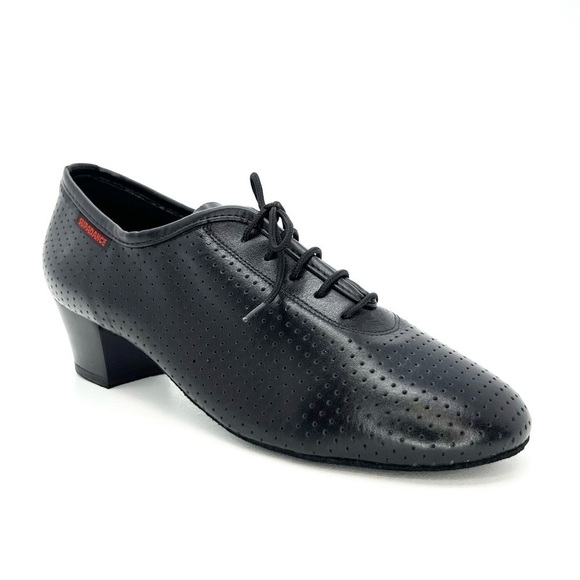 Supadance Perforated Black Leather Teaching/Practice Dance Shoes Size 8 1026 - Picture 1 of 11